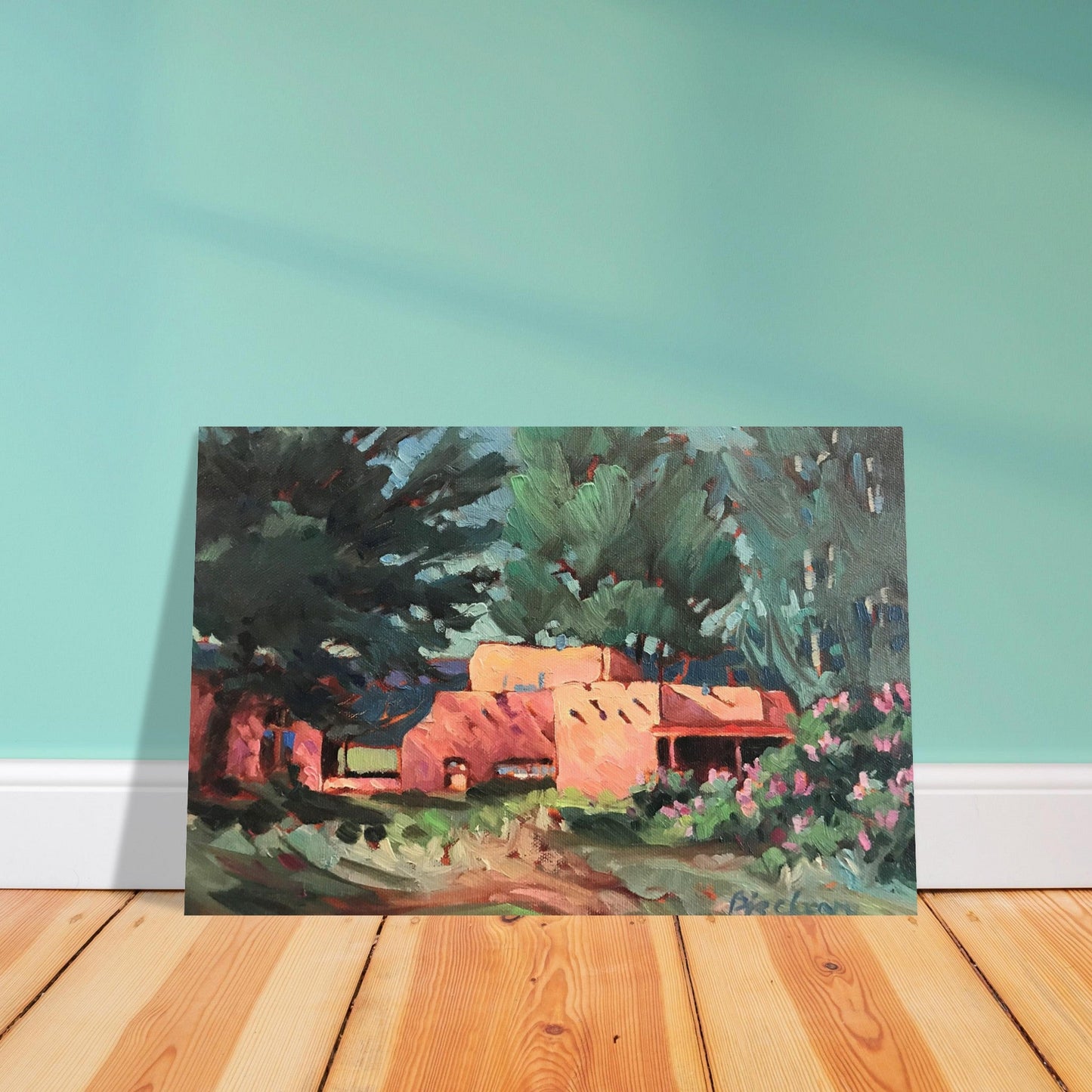 'Spring in Taos' Landscape I 12x18 Museum-Quality Matte Paper Poster | Original Artwork by American Artist Barbara Cleary