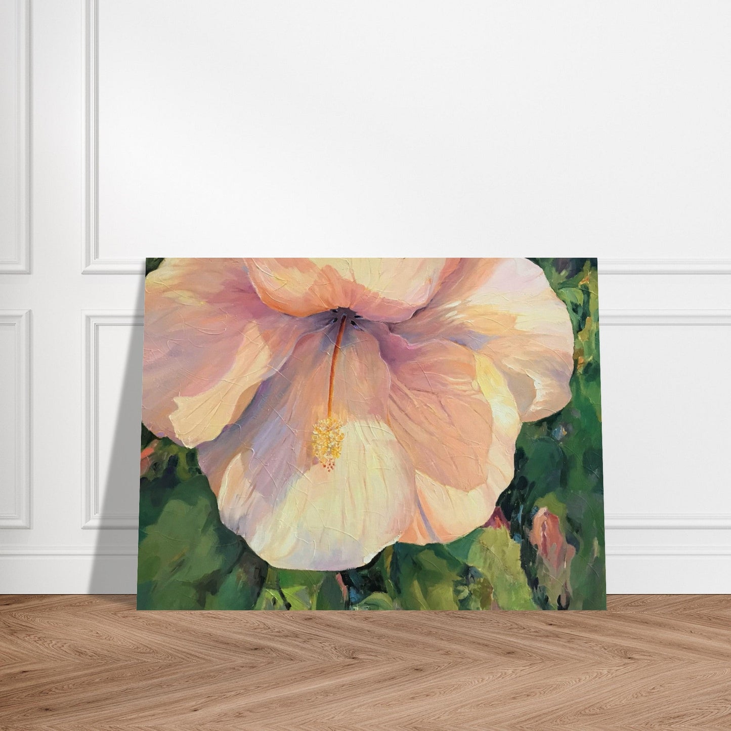 'Hibiscus' Floral I 18x24 Museum-Quality Matte Paper Poster | Original Artwork by American Artist Barbara Cleary