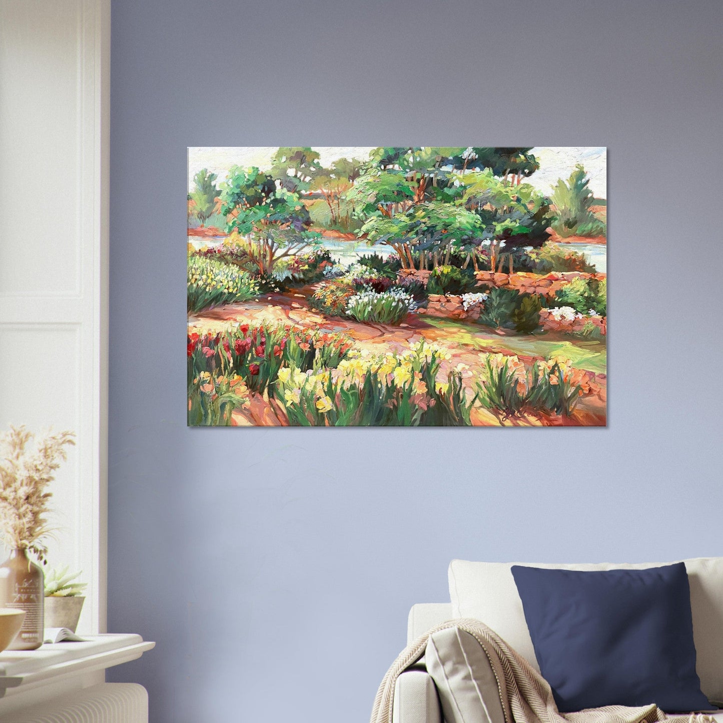 'Garden Symphony' Floral I 24x36 inch Art Print on Canvas I Original Artwork by American Artist Barbara Cleary