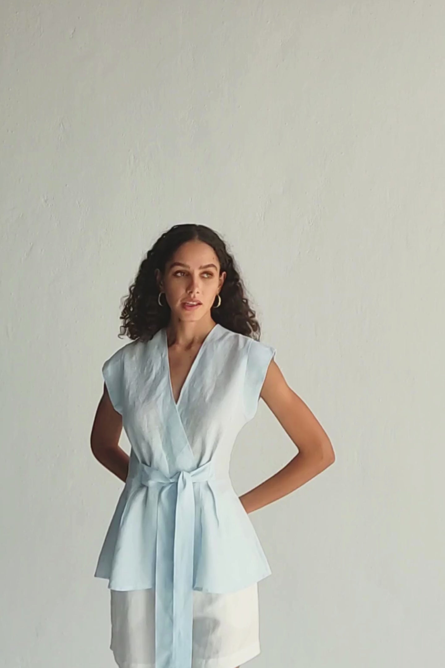 Power Moves Short Sleeve Top In Blue