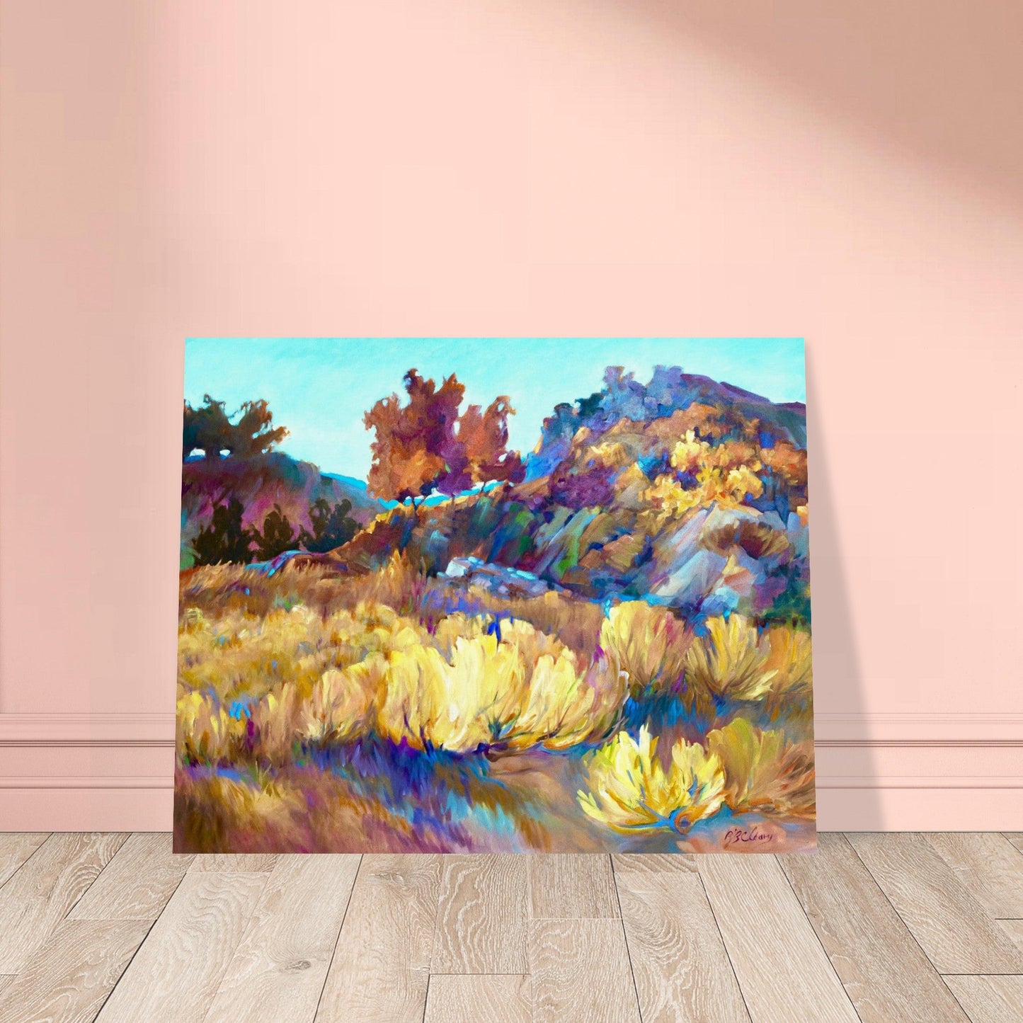 'Rock Ridge' Landscape I 16x20 Museum-Quality Matte Paper Poster | Original Artwork by American Artist Barbara Cleary