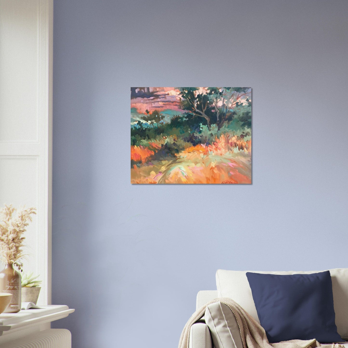 'Blush of Dawn' Landscape I 16x20 Museum-Quality Matte Paper Poster | Original Artwork by American Artist Barbara Cleary