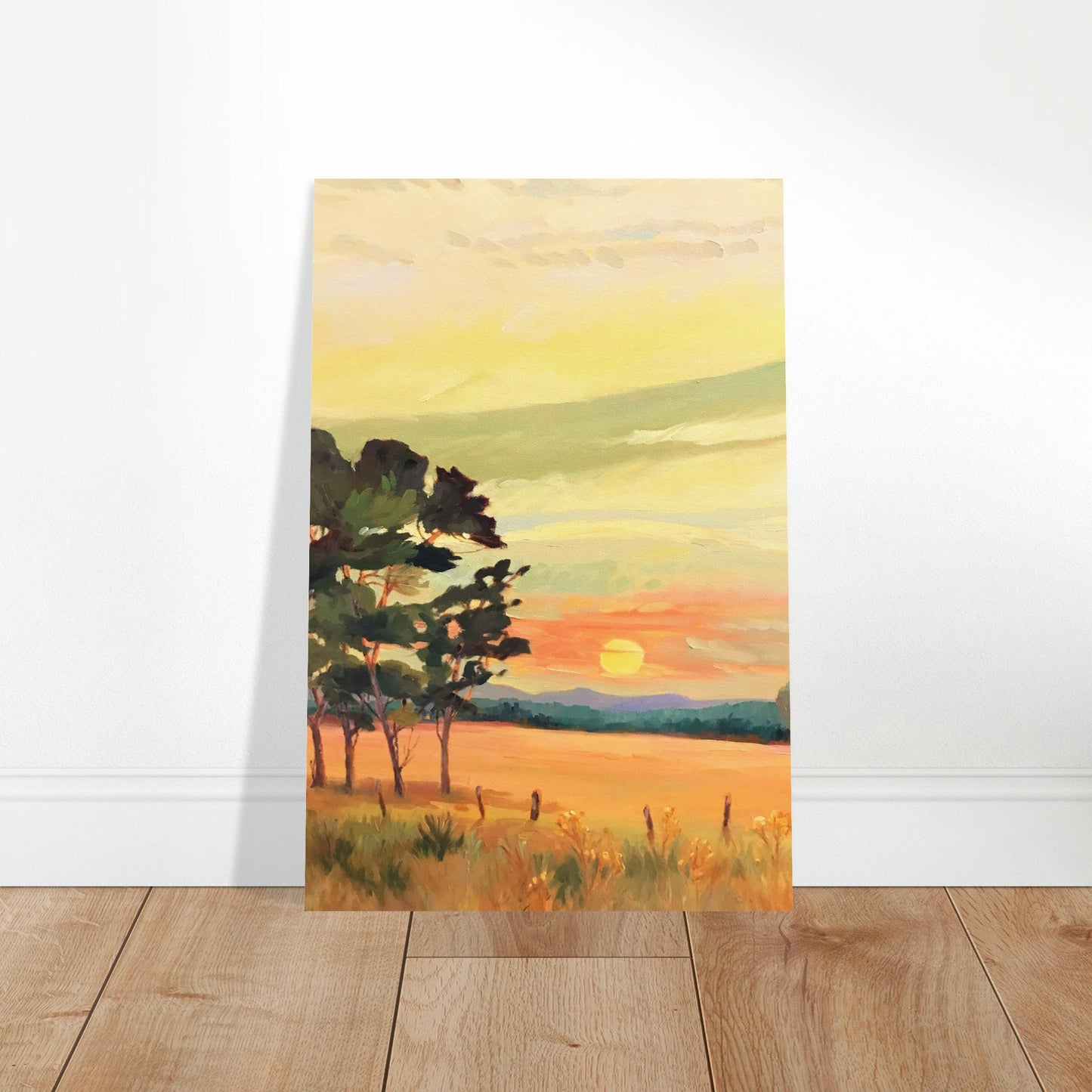 'Sunrise' Landscape I 16x24 Museum-Quality Matte Paper Poster | Original Artwork by American Artist Barbara Cleary
