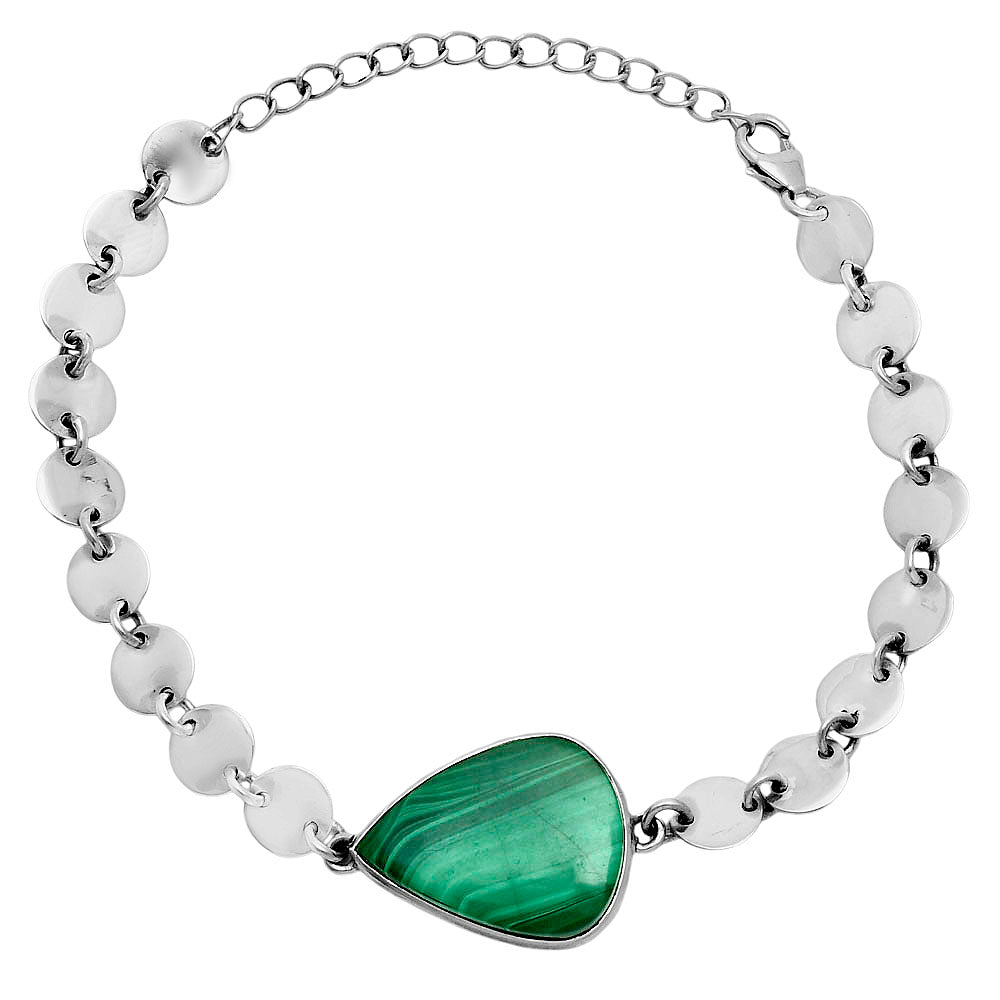 Premium Quality Natural Malachite Eye - Congo Bracelet B-1044 41-EB10457