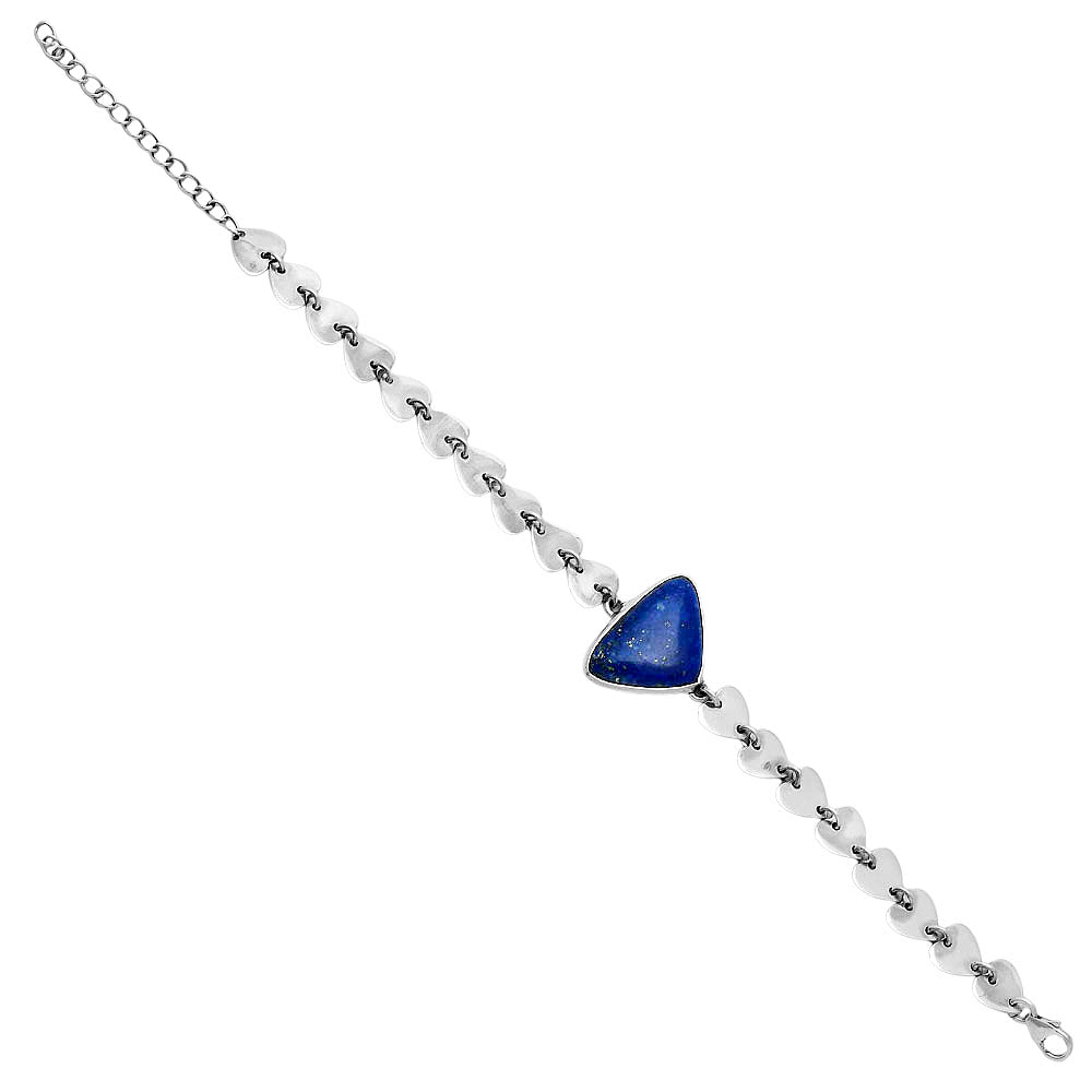 Premium Heart - Lapis Lazuli - Afghanistan Bracelet B-1044 42-EB10500