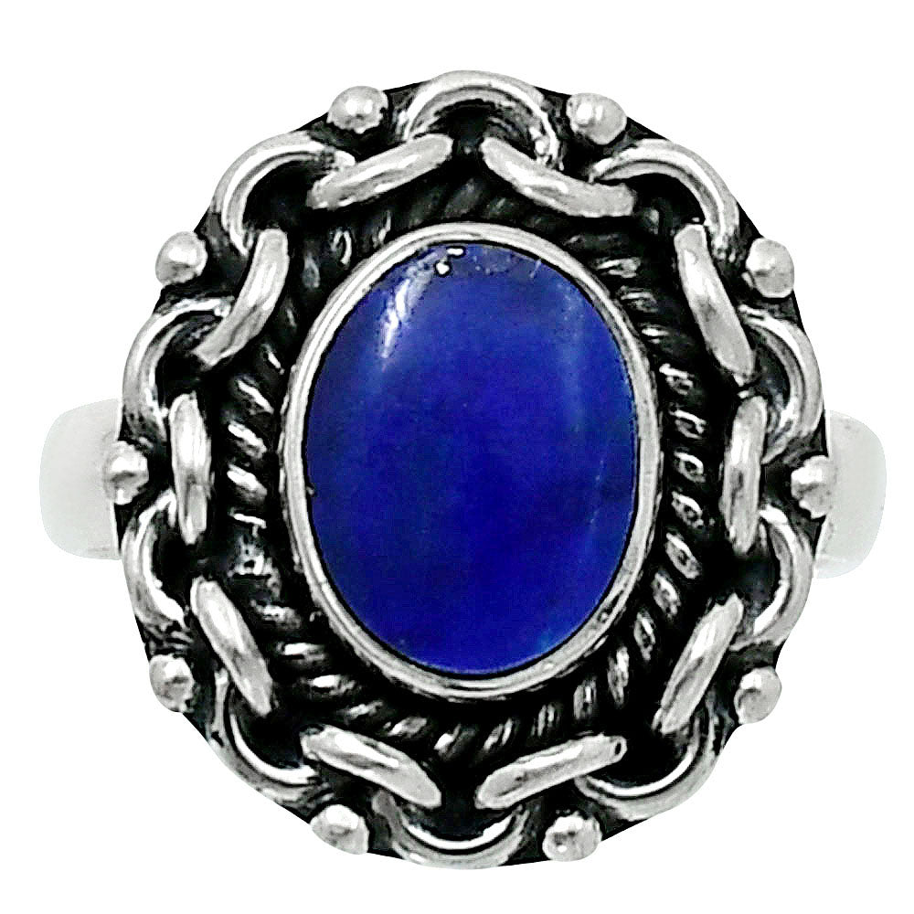Premium Quality Natural Lapis Lazuli Ring size-5 R-1667 42-ER13782
