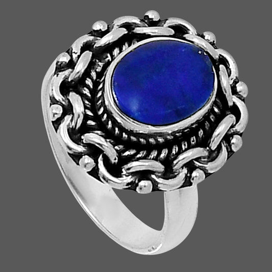 Premium Quality Natural Lapis Lazuli Ring size-5 R-1667 42-ER13782