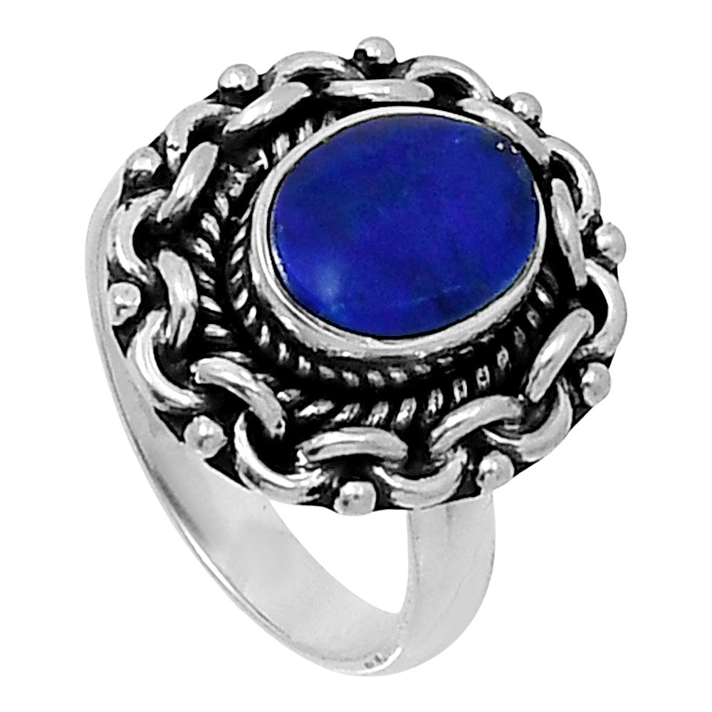 Premium Quality Natural Lapis Lazuli Ring size-5 R-1667 42-ER13782