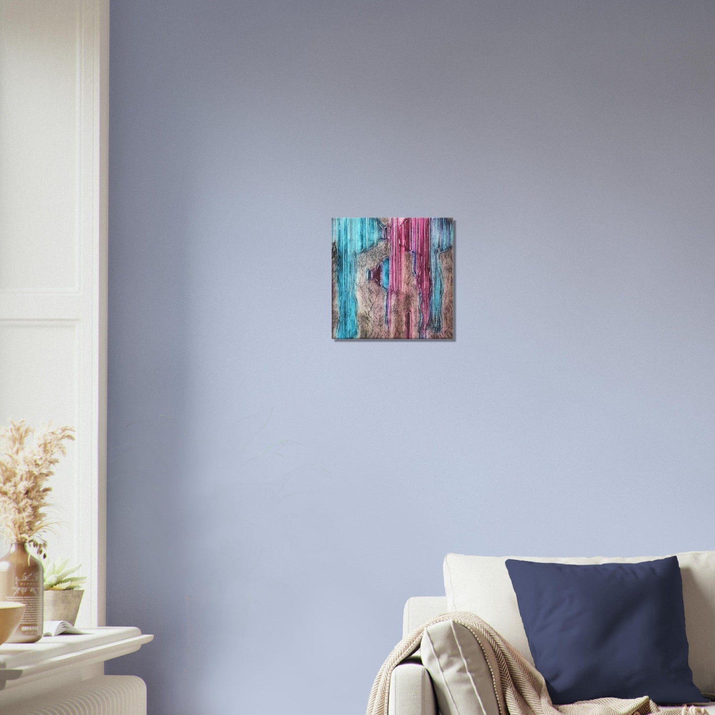 ‘Crow's Blanket' Abstract I 12x12 inch Art Print on Canvas I Original Artwork by American Artist Barbara Cleary