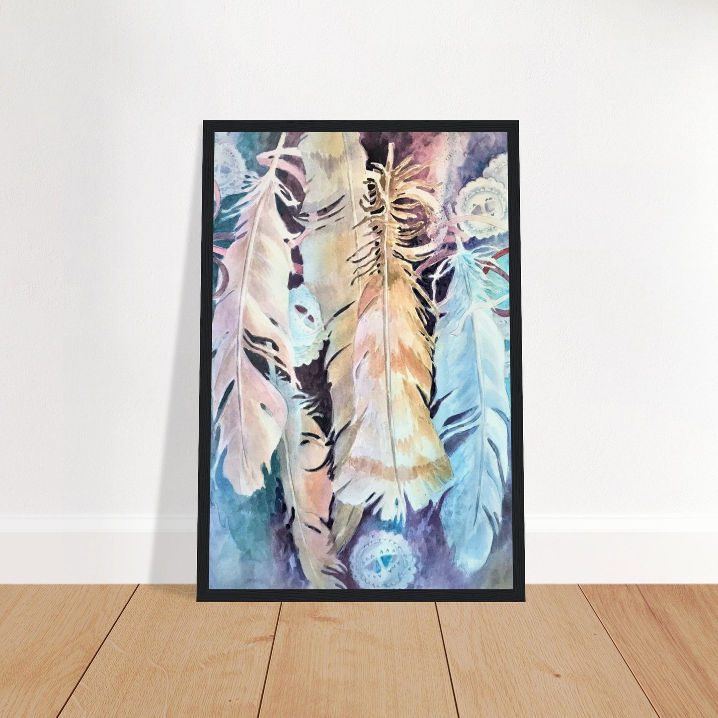 'Conchos' Watercolor I 12x18 Art Print Wooden Framed I Artwork by American Artist Barbara Cleary