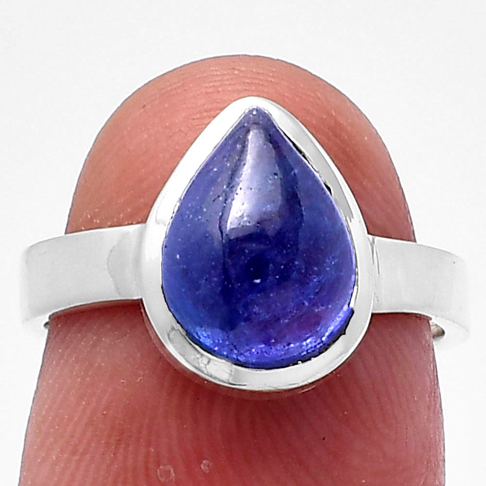 Natural Tanzanite Cab Ring size-6 R-1004 44-ER13831