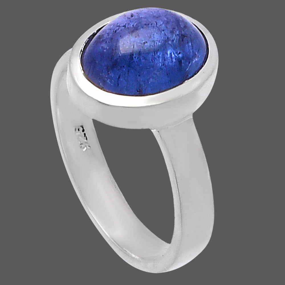 Natural Tanzanite Cab Ring size-6 R-1004 44-ER13849