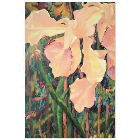 'Pink Orchid' Floral I 16x24 Museum-Quality Matte Paper Poster | Original Artwork by American Artist Barbara Cleary