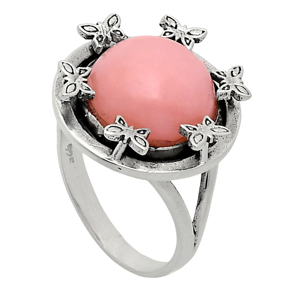 Premium Quality Natural Pink Opal Ring size-7 R-1716 48-ER13991