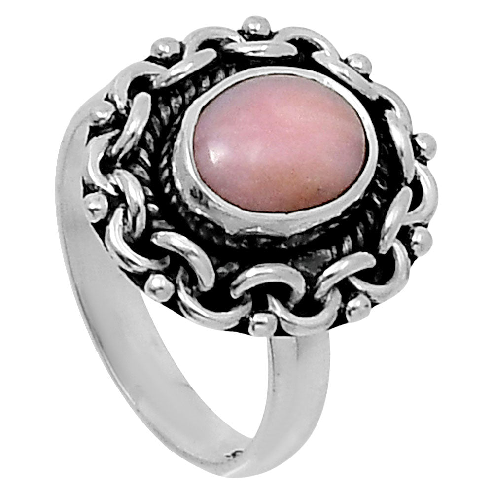 Premium Quality Natural Pink Opal Ring size-6 R-1667 48-ER14013