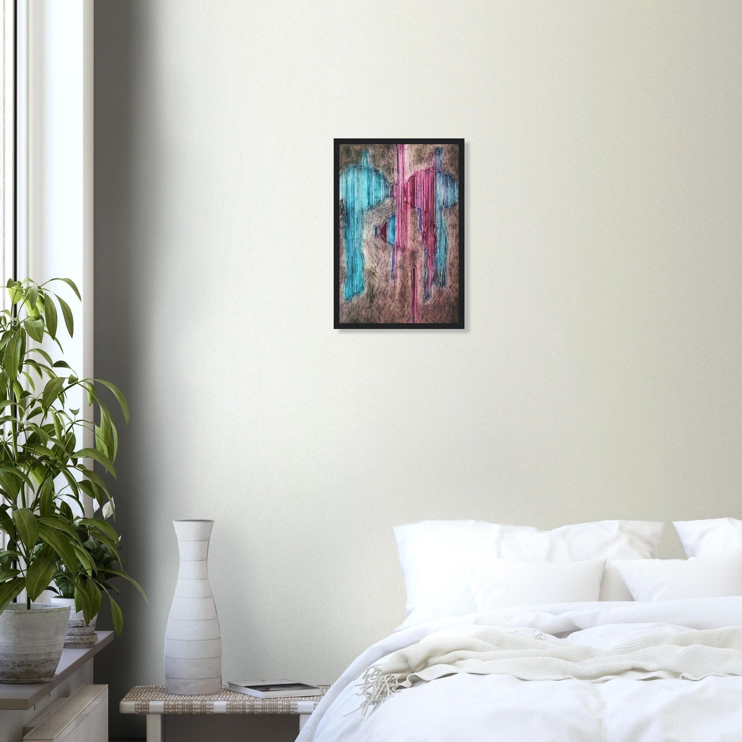 'Crows Blanket' Abstract I 12x18 inch Wooden Framed Art Print  I Original Artwork by American Artist Barbara Cleary