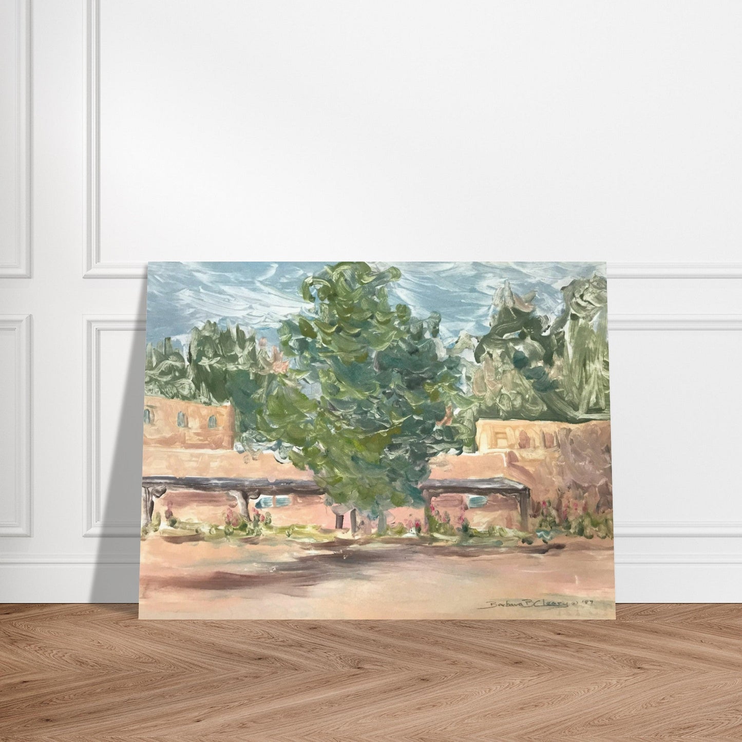 'Adobe Serenity 2' I 12x16 Museum-Quality Matte Paper Poster | Original Artwork by American Artist Barbara Cleary