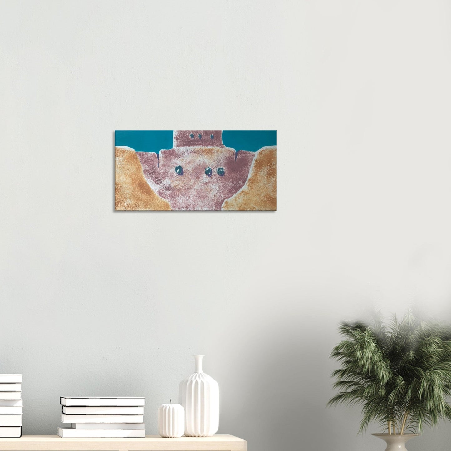 'Pueblo Series 1' Abstract I 12x24 inch Canvas Art Print  I Original Artwork by American Artist Barbara Cleary