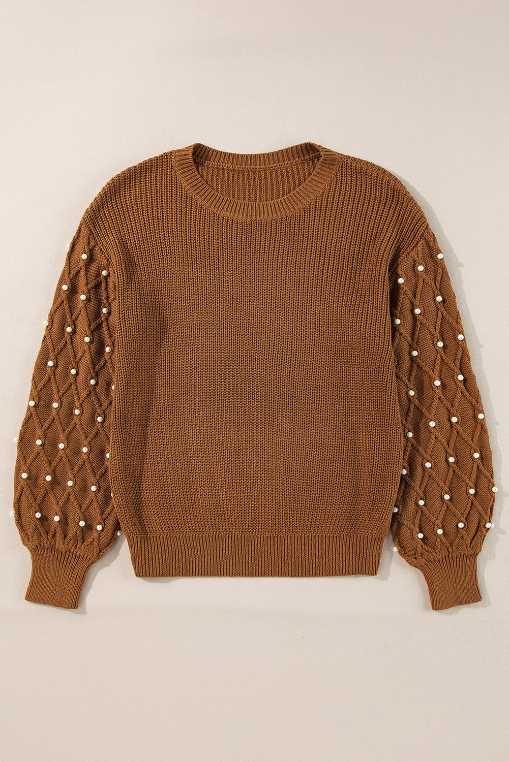 Evelyn Beaded Drop Shoulder Sweater-0