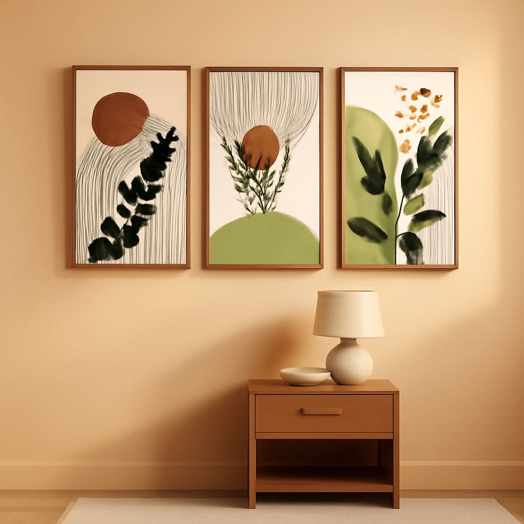 Framed Bohemian Botanical Wall Art Sage 11X14 Inches