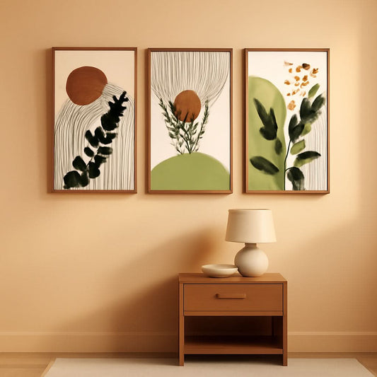 Framed Bohemian Botanical Wall Art Sage 11X14 Inches