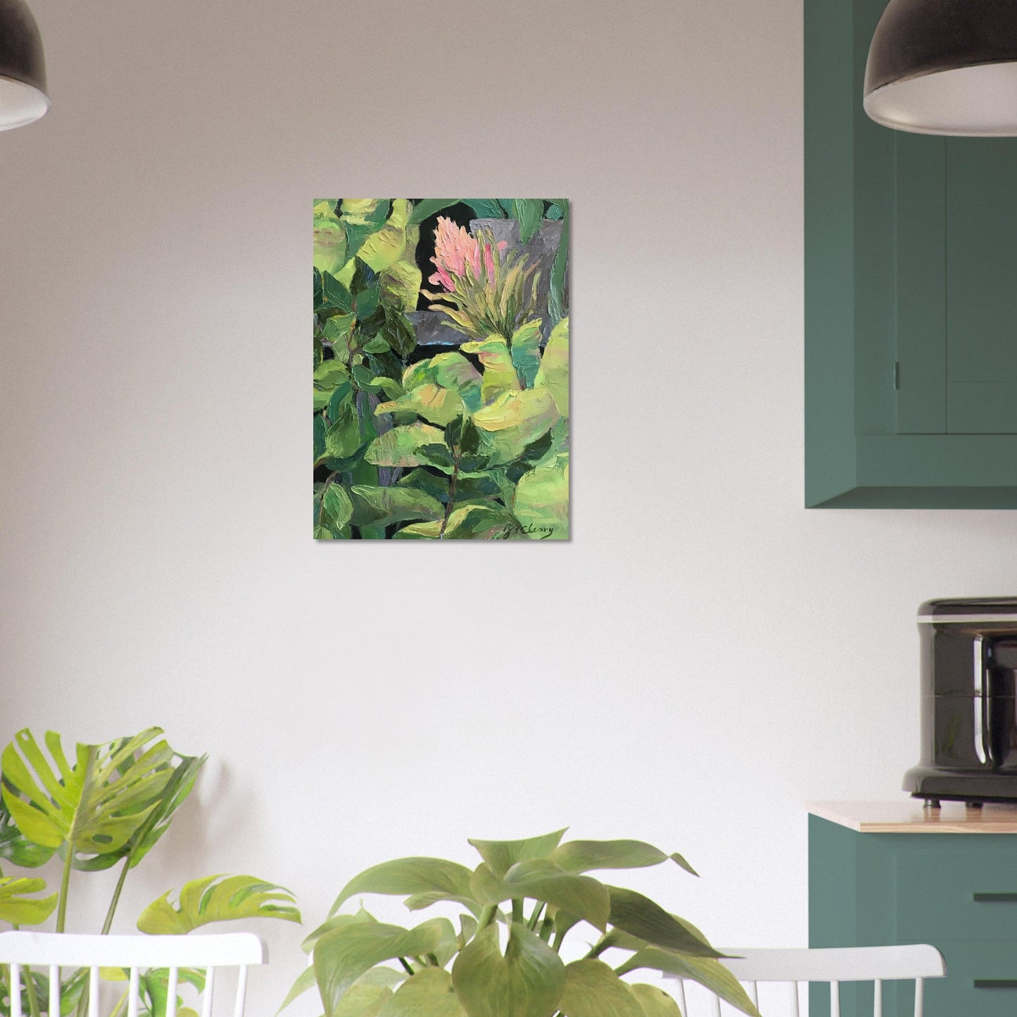 'Bromeliads' Floral I 18x24 Museum-Quality Matte Paper Poster | Original Artwork by American Artist Barbara Cleary