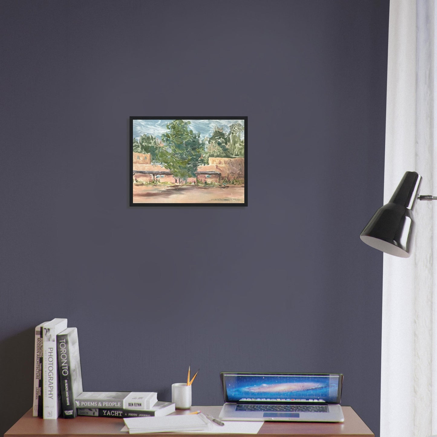 'Adobe Serenity 2' I 12x16 Wooden Framed Art Print | Original Artwork by American Artist Barbara Cleary