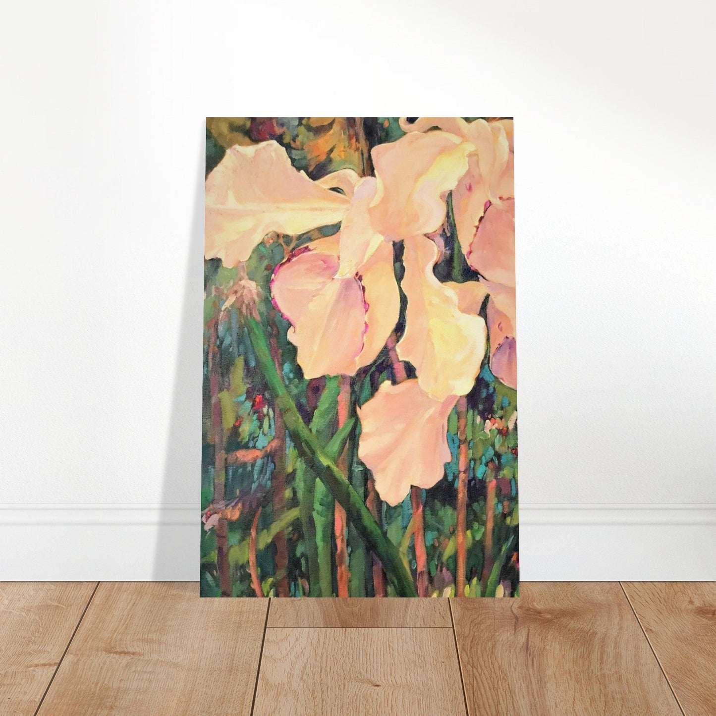 'Pink Orchid' Floral I 16x24 Museum-Quality Matte Paper Poster | Original Artwork by American Artist Barbara Cleary
