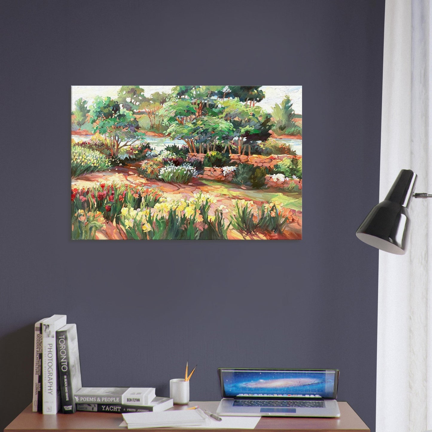 'Garden Symphony' Floral I 24x36 inch Art Print on Canvas I Original Artwork by American Artist Barbara Cleary