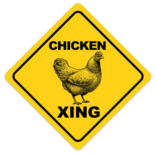Chicken Crossing Sign Aluminum Indoor/Outdoor