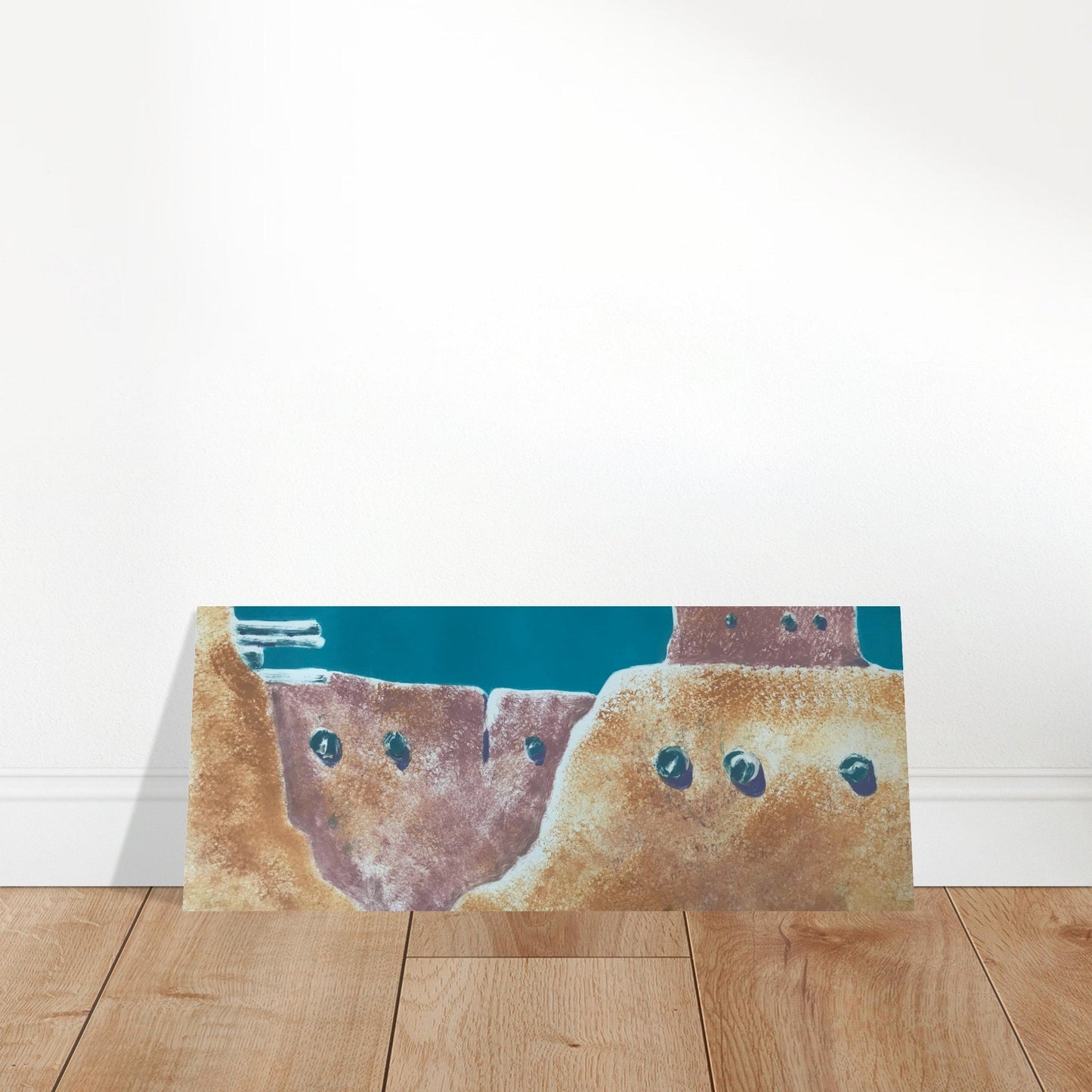 'Pueblo Series 2' Abstract I 10x24 Museum-Quality Matte Paper Poster | Original Artwork by American Artist Barbara Cleary