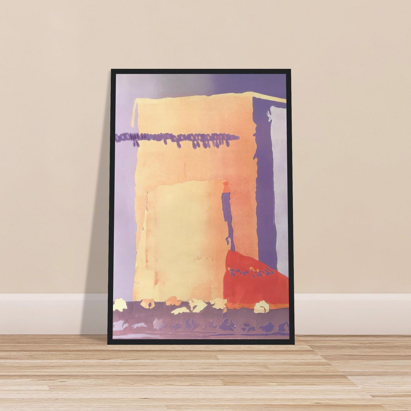 'Spirit of the Southwest' Abstract I 16x24 Wooden Framed Art Print | Original Artwork by American Artist Barbara Cleary