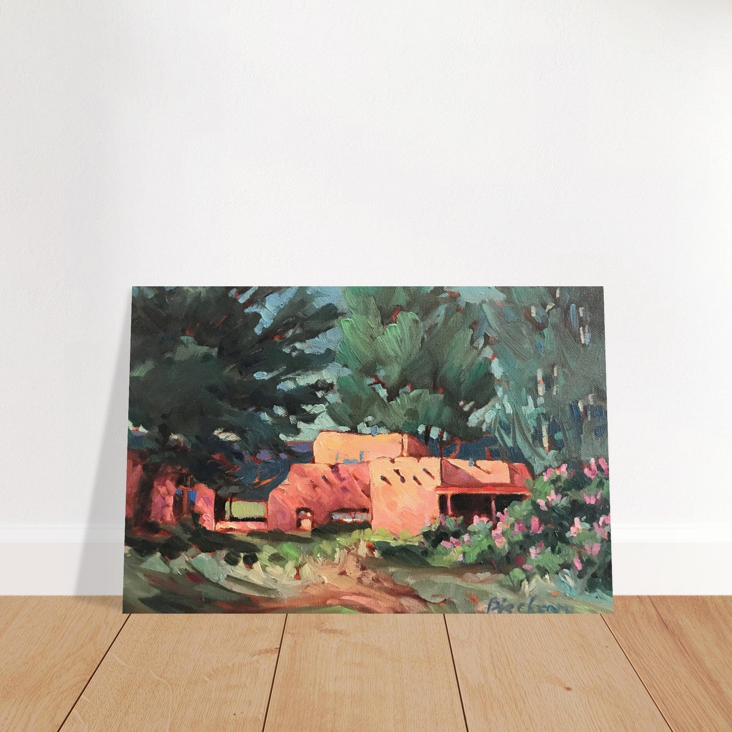 'Spring in Taos' Landscape I 12x18 Museum-Quality Matte Paper Poster | Original Artwork by American Artist Barbara Cleary