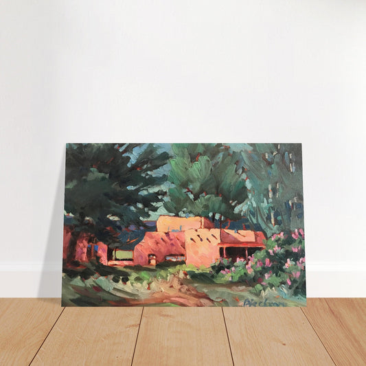 'Spring in Taos' Landscape I 12x18 Museum-Quality Matte Paper Poster | Original Artwork by American Artist Barbara Cleary