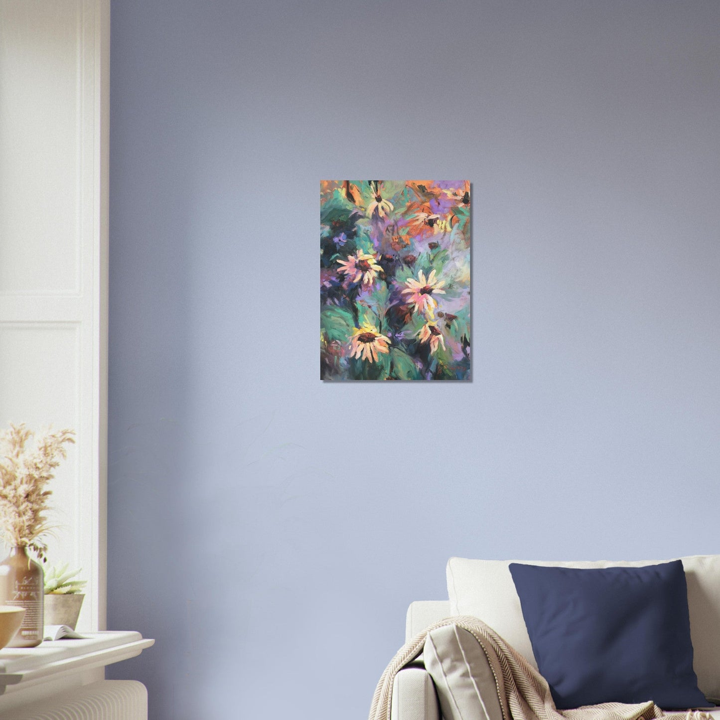 'Eastern Light Wildflowers' Floral I 12x16 Museum-Quality Matte Paper Poster Original Artwork by American Artist Barbara Cleary
