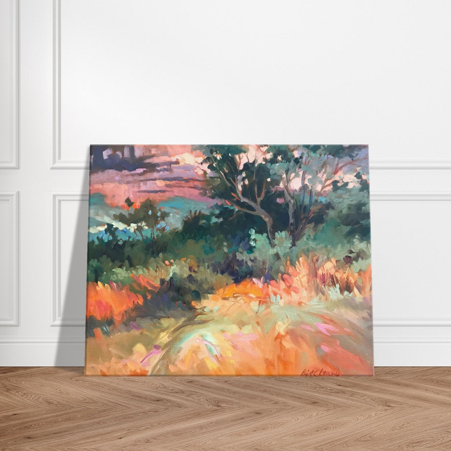 'Blush of Dawn' Landscape I 16x20 inch Art Print on Canvas I Original Artwork by American Artist Barbara Cleary