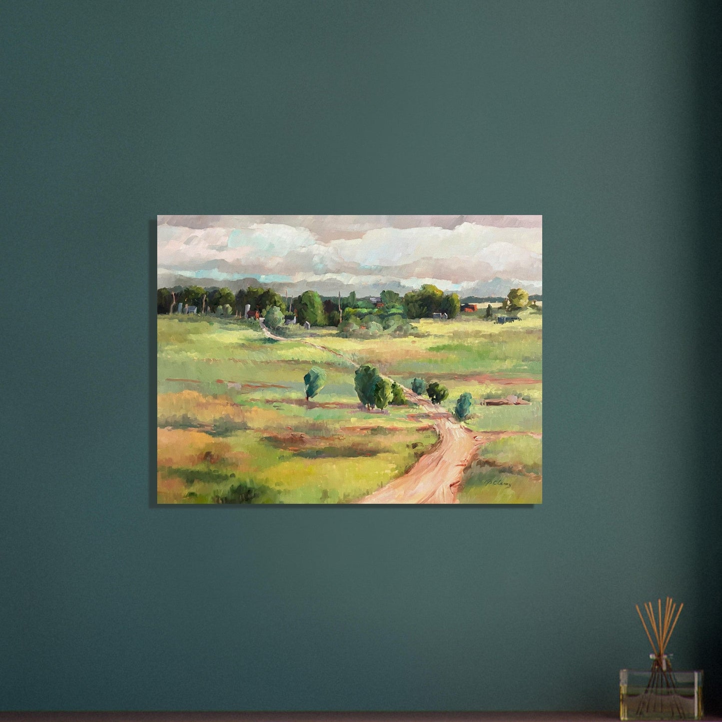 'The Meadow' Landscape I 24x32 Museum-Quality Matte Paper Poster | Original Artwork by American Artist Barbara Cleary