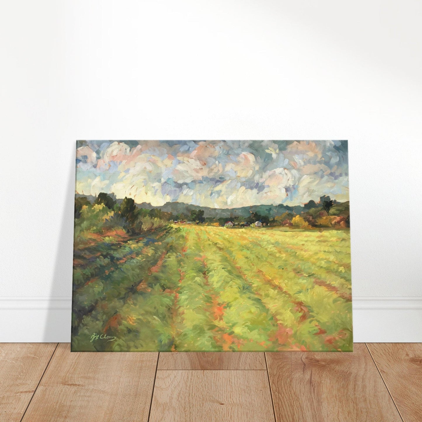 'Before the Harvest' Landscape I 18x24 inch Canvas Art Print I Original Artwork by American Artist Barbara Cleary