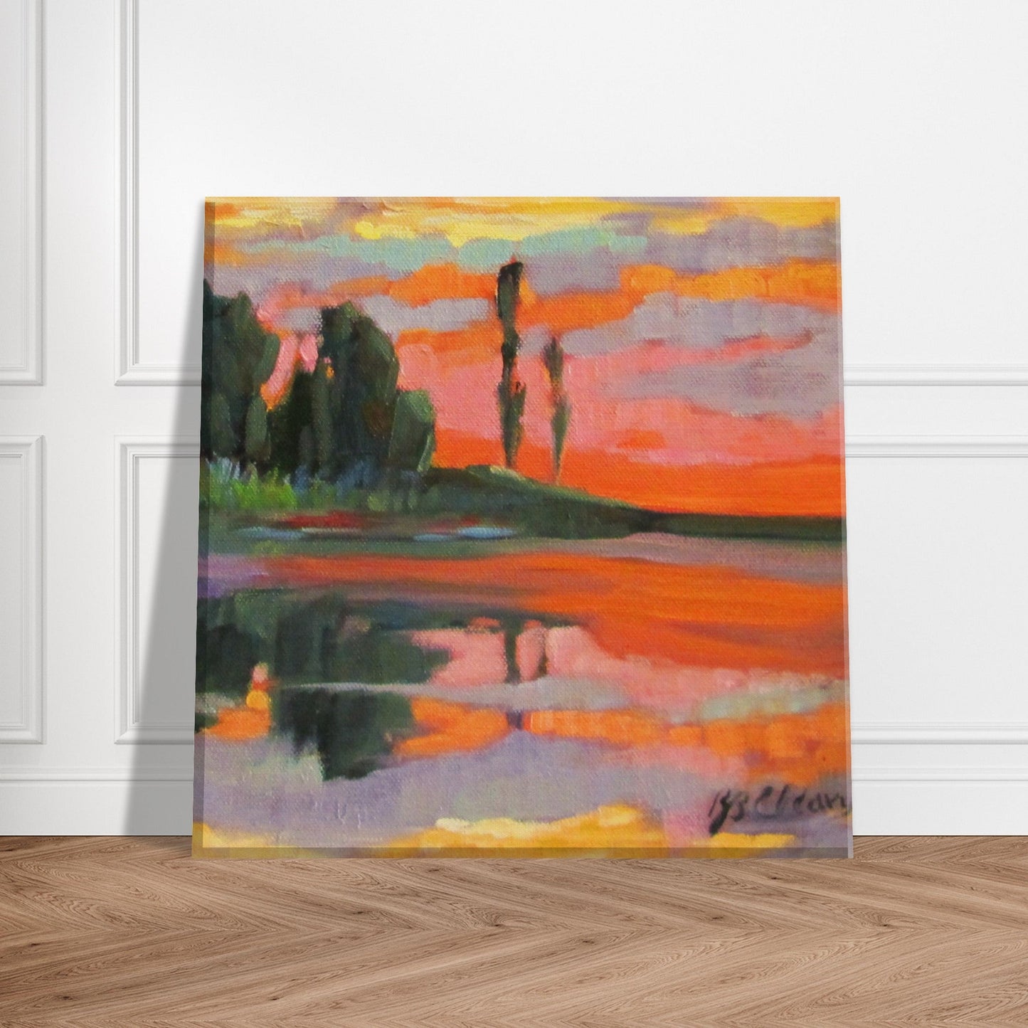'Dawning of a New Day' I 8x8 inch Canvas Art Print I Original Artwork by American Artist Barbara Cleary