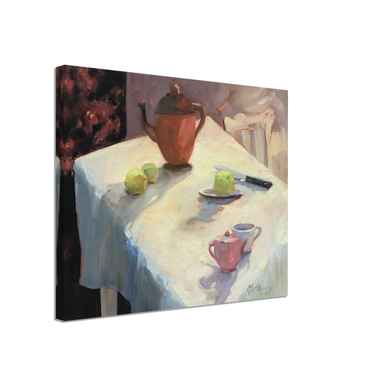 "Teapot" Still Life I 16x20 inch Canvas Art Print I Original Artwork by American Artist Barbara Cleary