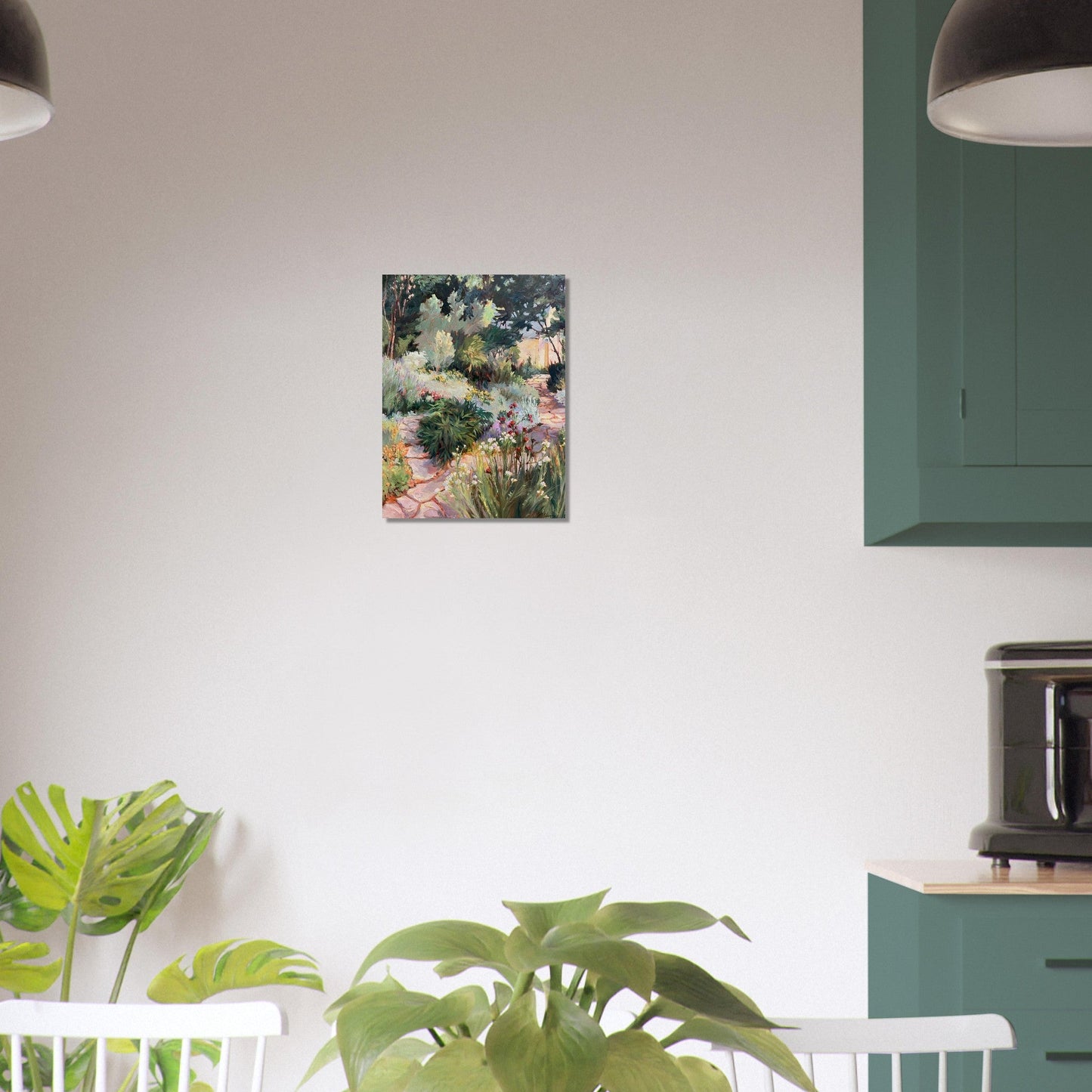 'Garden Path' Floral I 12x16 Museum-Quality Matte Paper Poster | Original Artwork by American Artist Barbara Cleary