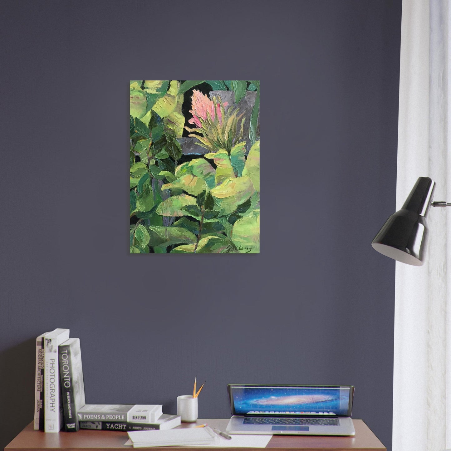 'Bromeliads' Floral I 18x24 Museum-Quality Matte Paper Poster | Original Artwork by American Artist Barbara Cleary