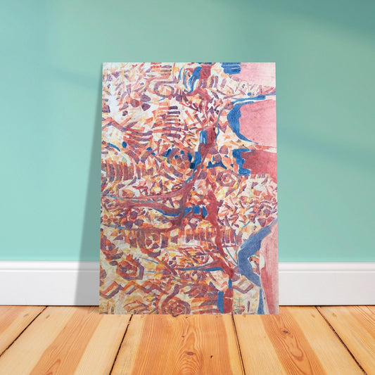 'Abstract Fusion' Abstract I 20x28 Museum-Quality Matte Paper Poster | Original Artwork by American Artist Barbara Cleary
