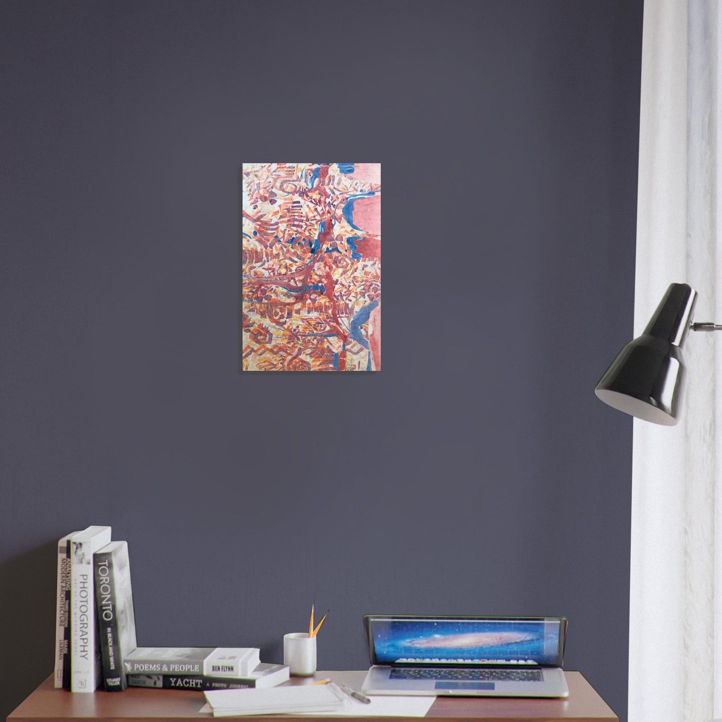 'Abstract Fusion' Abstract I 12x18 Museum-Quality Matte Paper Poster | Original Artwork by American Artist Barbara Cleary