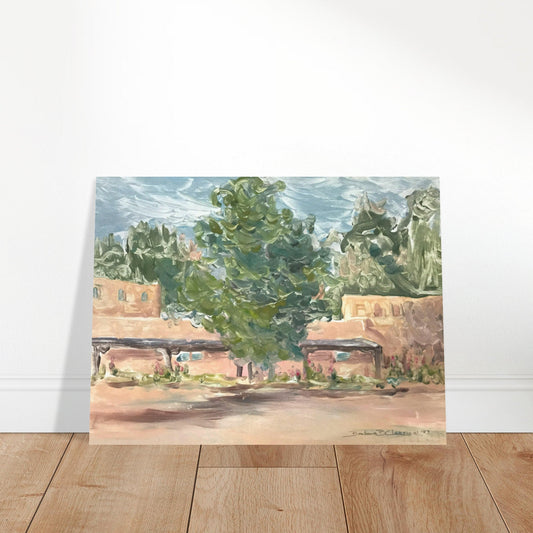 'Adobe Serenity 2' I 12x16 Museum-Quality Matte Paper Poster | Original Artwork by American Artist Barbara Cleary