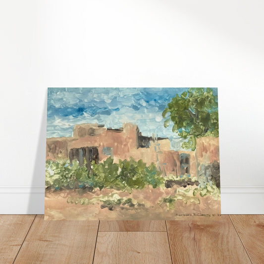 'Adobe Serenity 1' I 12x16 Museum-Quality Matte Paper Poster | Original Artwork by American Artist Barbara Cleary