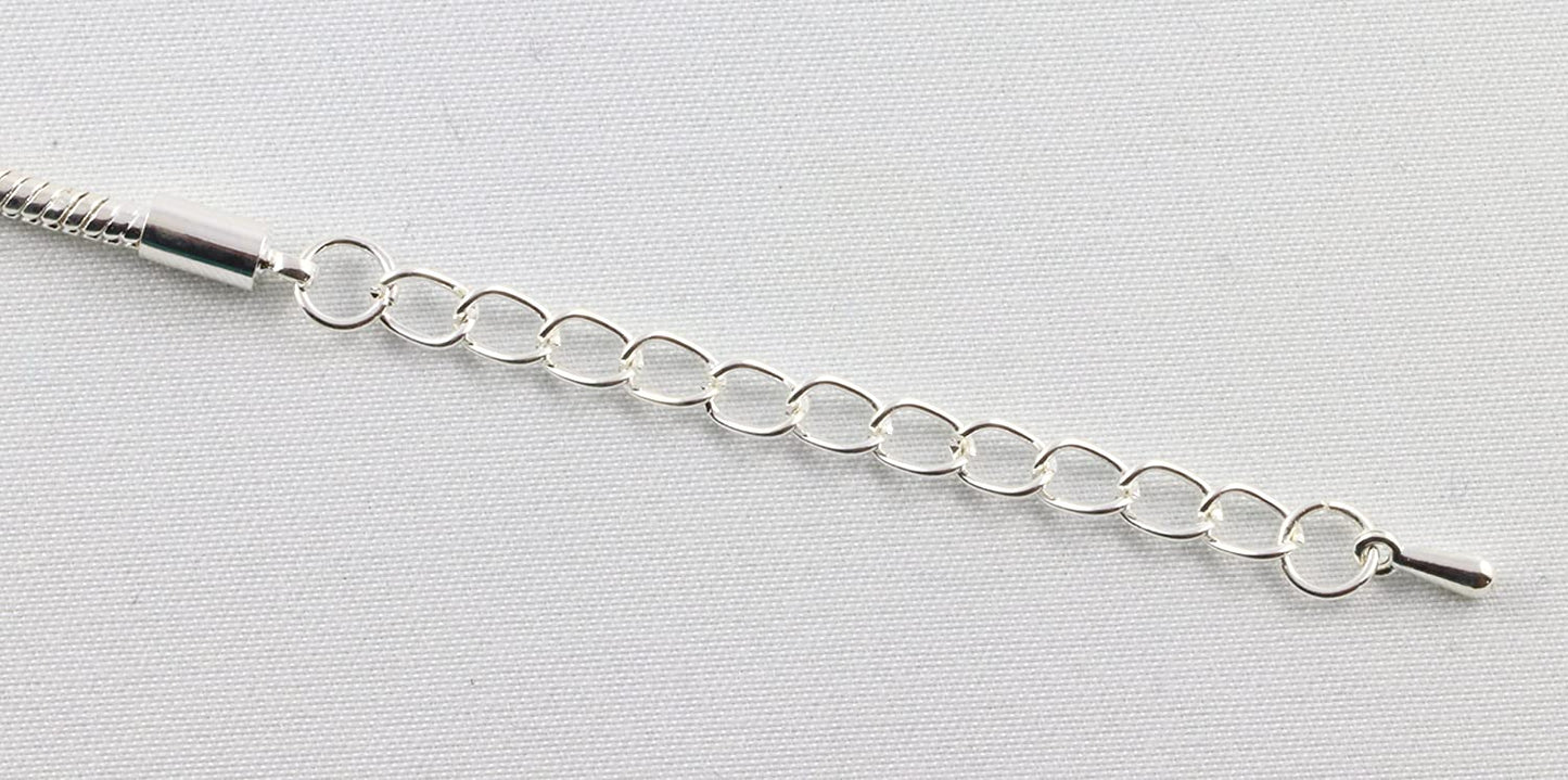 Hot Water Tea Kettle Snake Chain Charm Bracelet