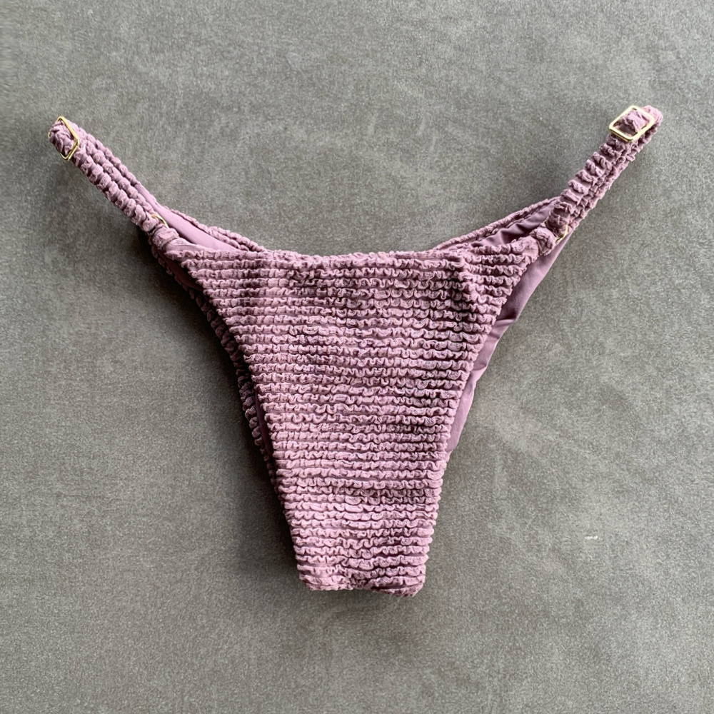 Lavender Mist Textured Tanga Bikini Bottom