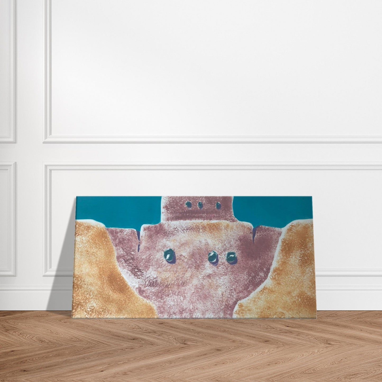 'Pueblo Series 1' Abstract I 12x24 inch Canvas Art Print  I Original Artwork by American Artist Barbara Cleary