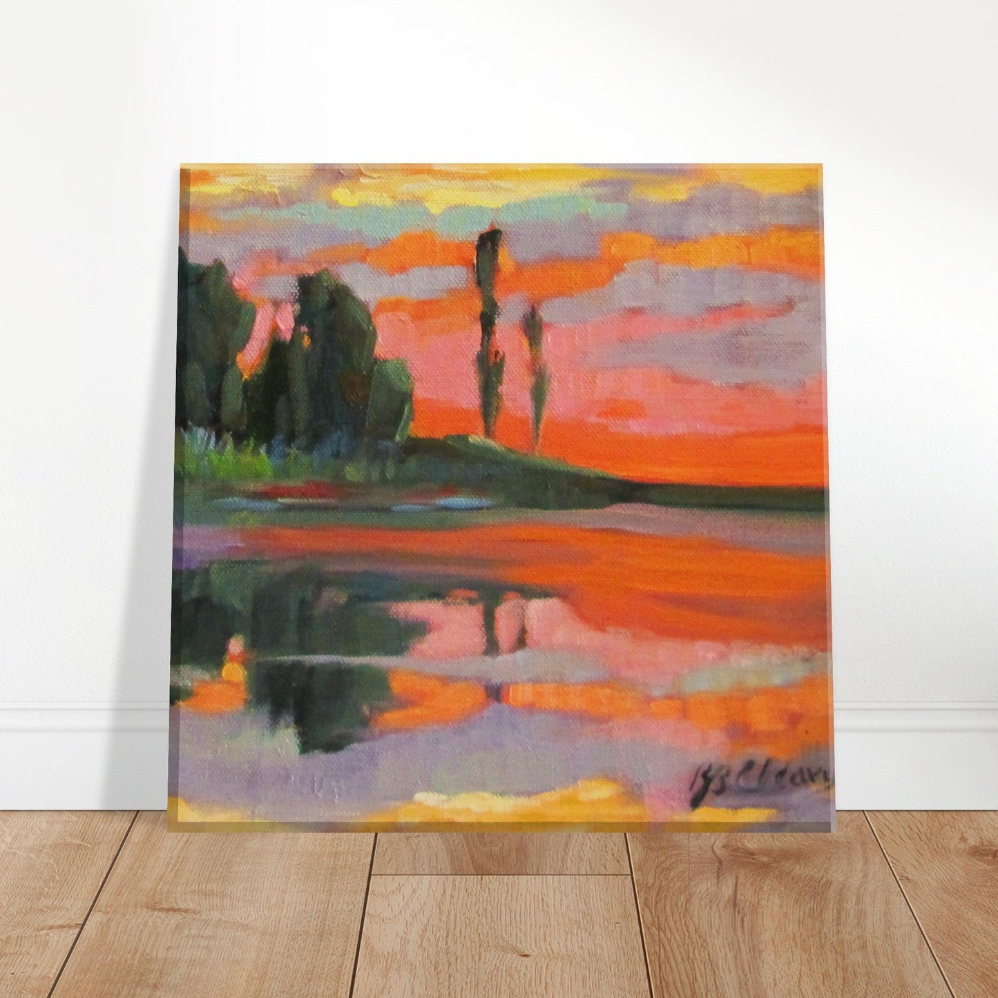 'Dawning of a New Day' I 8x8 inch Canvas Art Print I Original Artwork by American Artist Barbara Cleary